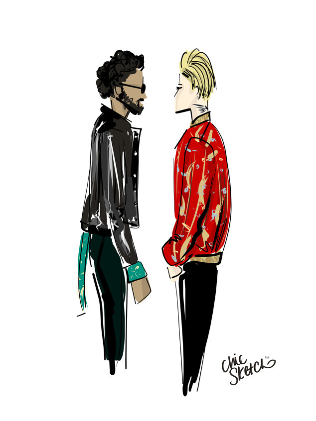Saint Laurent, Chic Sketch, Justin Bieber Lenny Kravitz Saint Laurent, Chic Sketch, Justin Bieber Lenny Kravitz